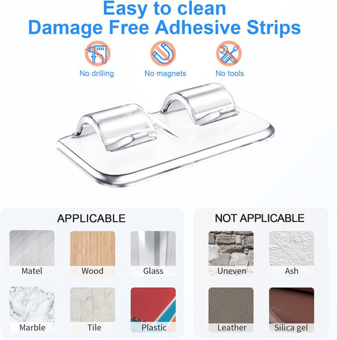 26Pcs Hetyue Hooks for Outdoor String Lights Clips: Heavy Duty Light Hook with Waterproof Adhesive Strips - Outside