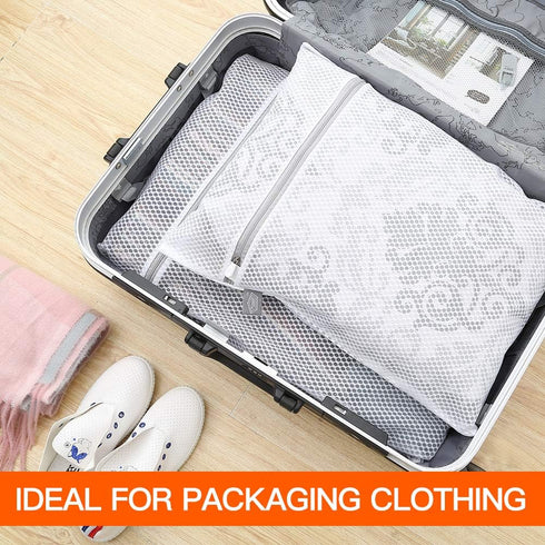 Kimmama Mesh Laundry Bag, Zippered Wash Bag for Cleaning and Drying Cloths, Garment, Delicates, Toys