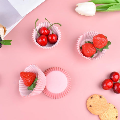 Cupcake Liners for Baking, 100PCS Muffin Liners, Standard Non Stick Baking Cups, Greaseproof Cupcake Holders (Pink)