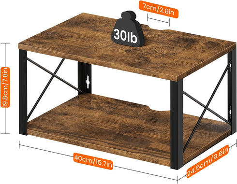 2 Homode Floating Nightstand, Wood Floating Bedside Table with Cable Hole, Tier Wall Mounted Nightstand, Hanging Night