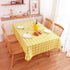 MANGATA CASA Yellow Gingham Tablecloth for Rectangle Tables, Waterproof Kitchen & Table Linens, Light Yellow 60x102in