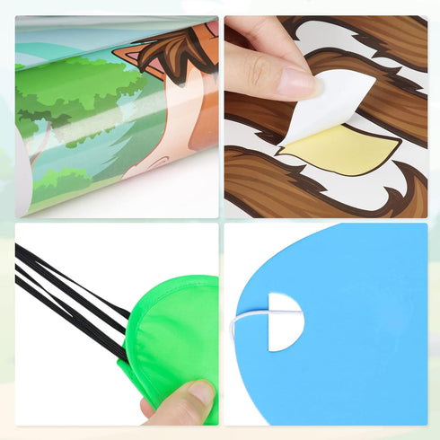 36 Pin The Tail on The Horse Game with Tail Stickers for Cowboy Party Game Toys Boys and Girls Birthday Party