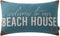 TRENDIN Welcome to Our Beach House Pillow Cover, 20x12 Inch Cotton Linen for Cabin Lodge Decor