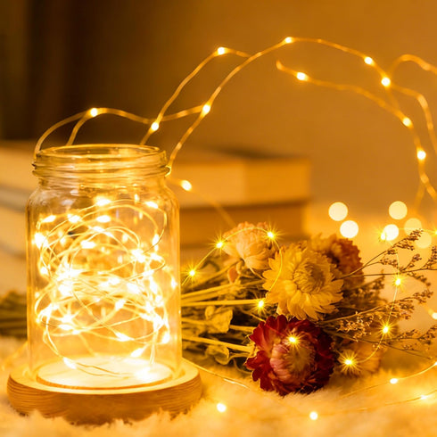 1Pack Lights,16ft 50 8 USB Plug in Fairy String LED Copper with Remote and Timer, Modes Waterproof Twinkle String
