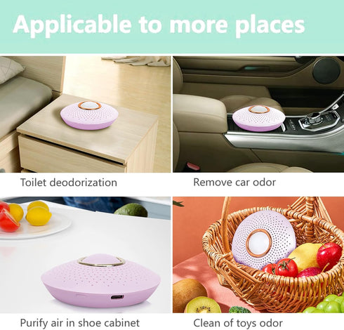 Portable USB Rechargeable Refrigerator Deodorizer, Outperforms Baking Soda, Keeps Food Fresh Longer