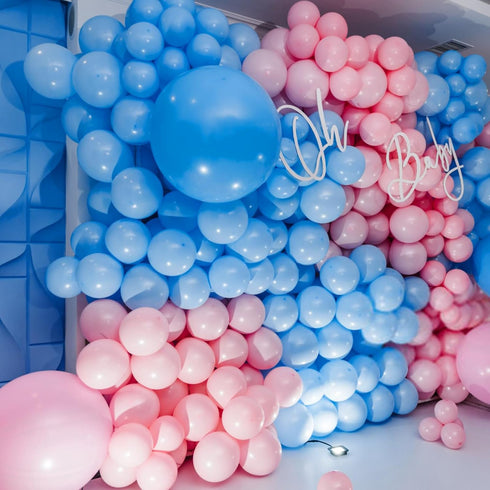 134Pcs 5 10 12 18 Inch Light Blue Balloons Different Sizes Light Blue Balloon Garland Arch Kit, Blue Latex Balloons