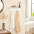 SONGMICS Entryway Hanging Coat Rack, Wall-Mounted Wooden Shelf with 4 Double Hooks