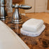 Bar Soap Dish Holder for Shower - Stainless Steel Rust Proof Self-Draining with White Soap Saver Pad
