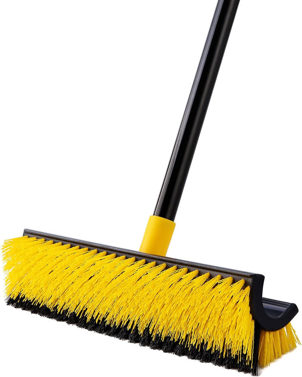 Yocada Double-Sided Floor Scrub Brush, Heavy Duty Triangle Brush for Cleaning Patio Bathroom Garage