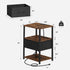 TB01BB069L TUTOTAK LED Nightstand, Night Stand with Charging Station, End Table, Bedside Table with Fabric Drawer