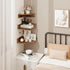 Set 3 3 Homode Corner Shelf Wall Mount, of Floating Corner Shelves with Cord Hole, Tier Wood Wall Display Shelf