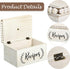White Beaded Recipe Box Vintage Wood Farmhouse Recipe Card Holder for Kitchen Bridal Shower Gift