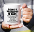 Retreez Funny Mug - Being a Principal is Easy Except the Bike is on Fire, 11 Oz Ceramic Coffee Mug