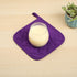 100% Cotton Potholders - Everyday Basic Terry Pot Holder Set for Cooking and Baking, Heat Resistant, Set of 6 Grape