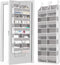 Over The Door Organizer, 5 Tiers with 10 Compartments, 50 lbs Capacity for Closet, Diaper Organizer, Light Gray