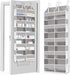 Over The Door Organizer, 5 Tiers with 10 Compartments, 50 lbs Capacity for Closet, Diaper Organizer, Light Gray