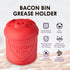 1 Talisman Designs Bacon Bin Grease Strainer & Collector | Family Friendly Kitchen Tools | Fun & Functional Silicone