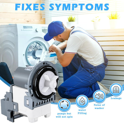 New Washer Drain Pump DC31-00054D for Samsung Washing Machine Models WA4, WA5, WF2, WF3, WF4, WF5