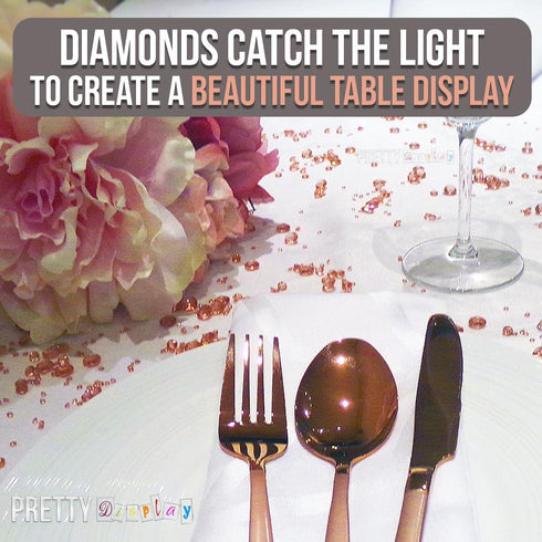 Luxury Rose Gold Party Decorations, Sparkling Confetti, Table Decor & Vase Filler for Elegant Wedding Centerpieces
