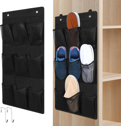 Dansydaisy 2 Pack 18 Pocket Wall Hanging Shoe Rack for Closet RV Shoe