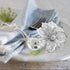 Picowe Set of 12 Alloy Napkin Rings, Hollow Out Flower Holders for Wedding Party Holiday Banquet Decor