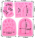 Set of 4 Silicone Molds for Fondant, Candy, Chocolate, Desserts, Ice Cube, Gum, Clay, Biscuit, Plaster, Resin, Cake