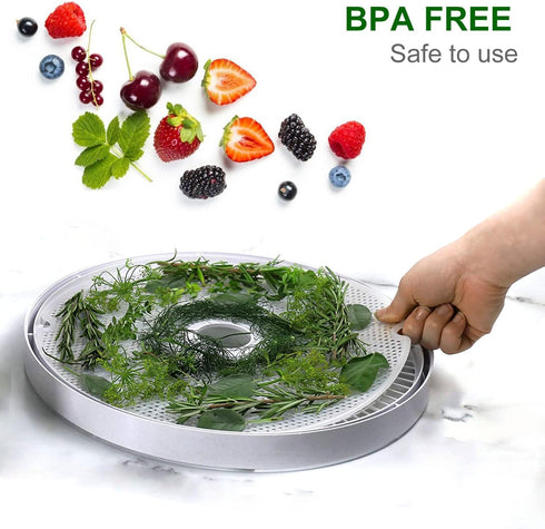 6 pieces 11.6inch Premium Round Dehydrator Sheets, Reusable Non-Stick Mesh Screen for Food Dehydrator