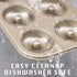 HONGBAKE Nonstick Donut Pans for Baking, 2-Pack 6 Cavity Upgraded Deepened Doughnut Tray for Oven - Bronze Gold