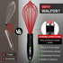 Walfos Whisk Set of 3: 8.5+9+11in Silicone Whisks for Cooking, Heat Resistant, Dishwasher Safe