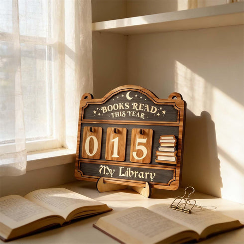 Semyifu Counter, Counter Books Read This Year Book Tracker for Home Library Decor, Book Book Lover Gift for Librarian