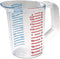 Rubbermaid Commercial Products Bouncer Clear Measuring Cup, 2-Cup/0.5-Quart, Clear