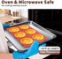 Ocmoiy 4 Inch Silicone Egg Molds, 3 Pack Non-Stick Jumbo Muffin Top Pans for Baking Hamburger Buns and Tarts