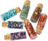 SUNYIK 7 Chakra Stone Wishing Bottles - Set of 7 Tumble Chip Crystal Healing Reiki Wicca Stones