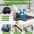 90-Degree Countertop Fikoksol Large Sponge Holder for Kitchen Sink, Sink Caddy Organizer with Dish Brush Holder