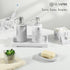 Luxspire Bathroom Tray for Counter, Resin Marble Tray with Feet, 11" x 4" for Soap Dispenser and Perfume, White Marble