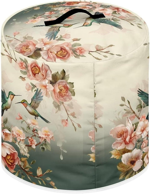 Hummingbird Floral Pressure Cooker Cover with Pocket Kitchen Decoration Electric Pressure Cooker Cover Dustproof Pressure Cooker Cover Rice Cooker Air Fryer Cover Protector