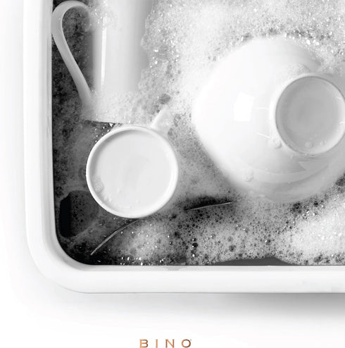 BINO Collapsible Wash Basin - White | Portable Dish Tub | Kitchen | Camping | Sink | Home Essentials | Baby Travel |