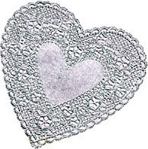 Hygloss Heart Doilies - 12 Pcs, 4-Inch Silver Foil Paper Heart Shaped Doilies for Valentine Crafts