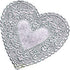 Hygloss Heart Doilies - 12 Pcs, 4-Inch Silver Foil Paper Heart Shaped Doilies for Valentine Crafts