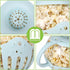 MMUGOOLER Glass Microwave Popcorn Popper, 2.25QT Original Popcorn Jar with Silicone Lid, Blue