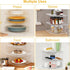 Countertop Acrylic Plate Organizer for Cabinet Kitchen Corner Clear Cabinet Organizer for Paper Plate and Bowl Dishes