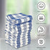 Shop LC Kitchen Towels Dish Cloths | Set of 24 | 100% Cotton | 12 x 12 Inches | Blue Checkered Pattern