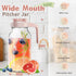 2 64 oz Mason Jar with Pour Spout Lid V-shaped, Quart Iced Tea Pitcher Double Leak Proof, Drink Pitcher for Breastmilk