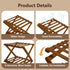 5 Closet Tier Natural Bamboo Shoe Rack,Foldable Space Saving Shoe Storage Organizer,Easy Assembly & Strong Design Shoes