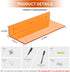 15 Inches 2 Pack, Sezanrpt Orange Acrylic Wall Shelves L Shape Floating Shelf, Perspex Wall Mounted Shelves for Home