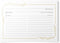 Floral Foil Border Recipe Cards: Set of 50, 4x6 inches (Gold Foil/White)