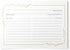 Floral Foil Border Recipe Cards: Set of 50, 4x6 inches (Gold Foil/White)