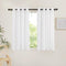 NICETOWN Airy Sheer Window Curtains, 54 inch Length, Solid Ivory Voile Sheer Texture, Set of 2
