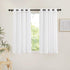 NICETOWN Airy Sheer Window Curtains, 54 inch Length, Solid Ivory Voile Sheer Texture, Set of 2