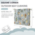 Set 2 18.5"x16"x2" DYTXIII of Outdoor Chair Cushions, Water Resistant Square Seat Cushion for Patio Dining Chairs
